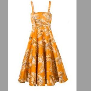 White House Black Market Golden MIDI dress- EUC